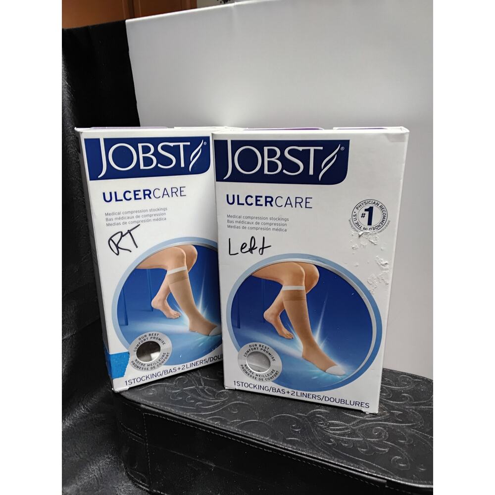Jobst Ulcer Care Socks Size Large White Sock only READ my AD